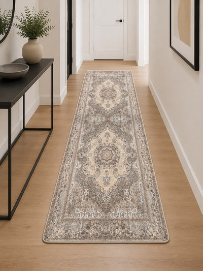 Vintage Sandstone Løber 100x300 cm – Klassisk Orientalsk Design