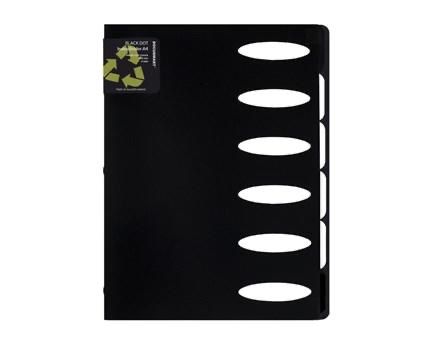 Officedepot - A4 6. sider divider mappe hjørne elastisk lukning