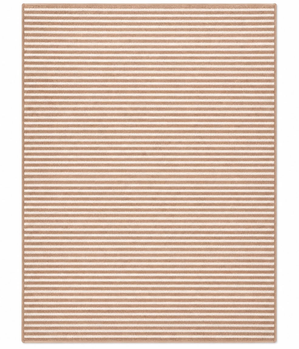 Stripe Line Tæppe - 200x300 cm Beige & Creme Stribet