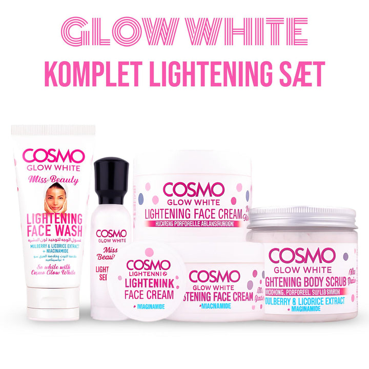 COSMO Glow White – Komplet Opklarende hudplejepakke (Pakketilbud)