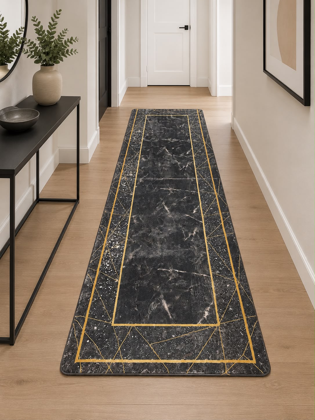 Midnight Marble Løber 100x300 cm – Moderne Marmor Design