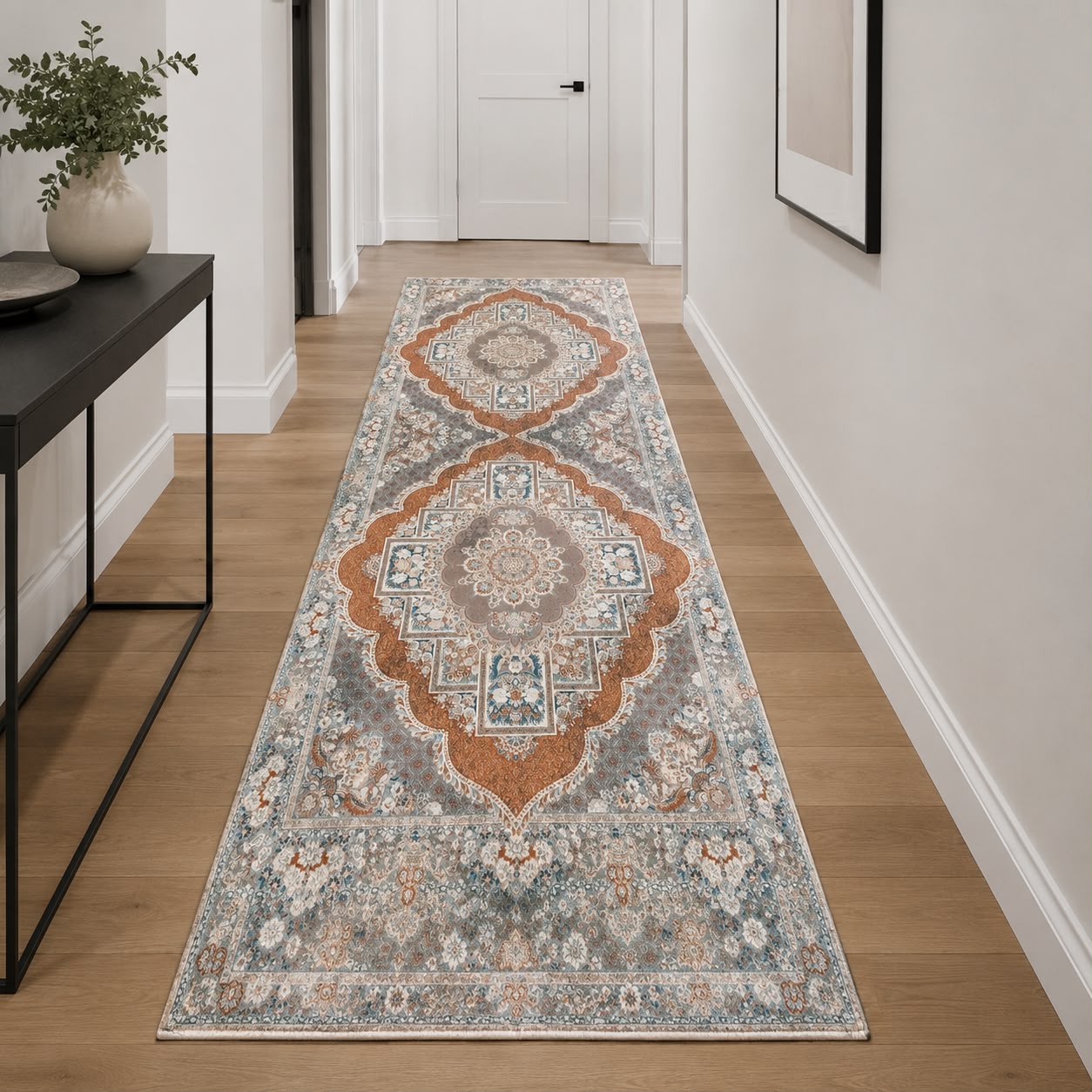 Vintage Terra Løber 100x300 cm – Klassisk Orientalsk Design