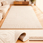 Moderne Relief Tæppe 200x300 cm – Creme/beige