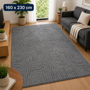 Geo Arch Tæppe 160x230 cm – Storm Grey