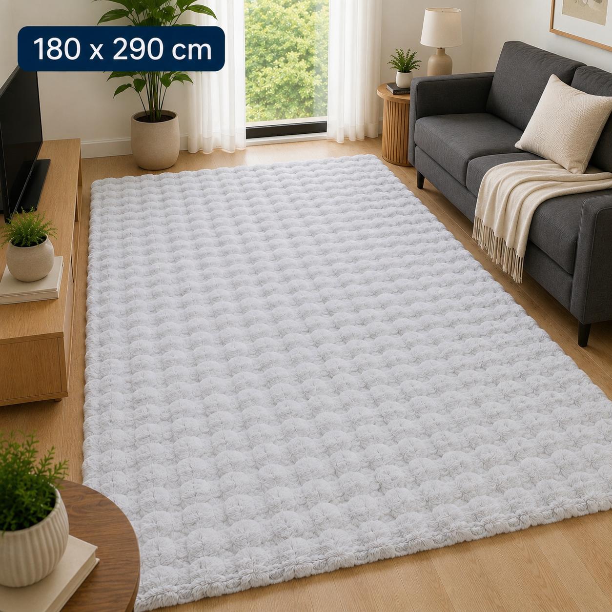 Velour Bubble Cloud Gray Tæppe 180x290 cm
