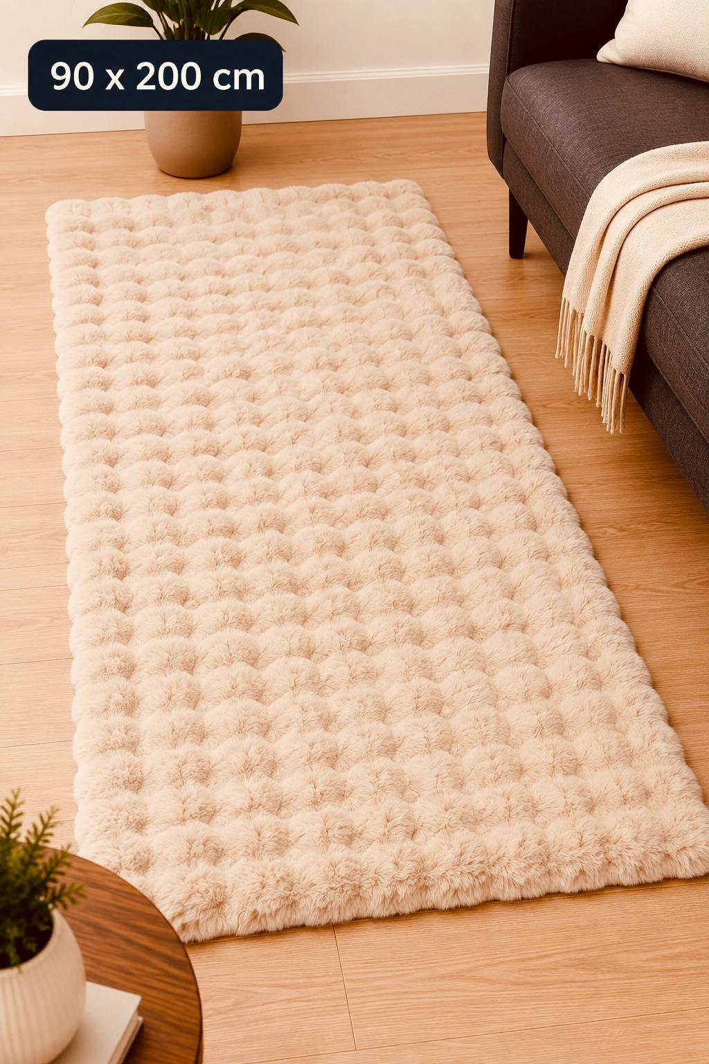 Velour Bubble Løber 90x200 cm – Desert Sand