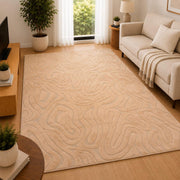 Counter Flow Teddy Beige Tæppe 200x290 cm med Reliefstruktur