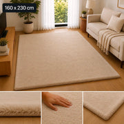 Cloud Velour Ekstra Tyk Beige Tæppe 160x230 cm