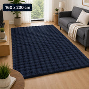 Velour Bubble Tæppe 160x230 cm – Midnight Blue