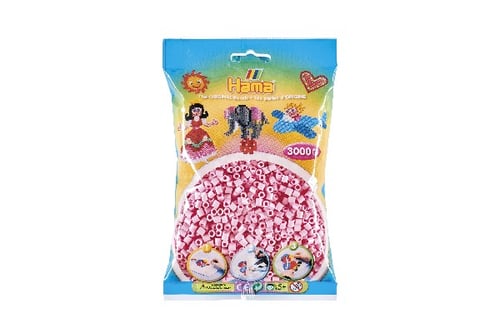 Hama midi perler 3000stk pastel rosa