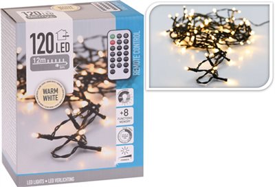 Lyskæde 120 LED Varm Hvid 