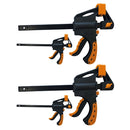 Quick Clamp - 2 Størrelser ( 2 X 100 Mm & 2 X 150 Mm) 4 Stk  