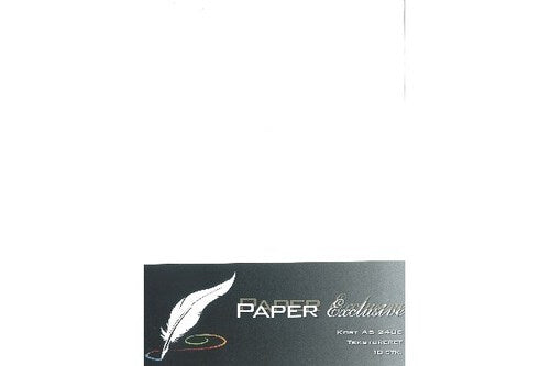 Paper Exclusive Kort A5 240g Hvid Tekstureret 10stk. ⎮ 5700130139001 ⎮ VE_013900 