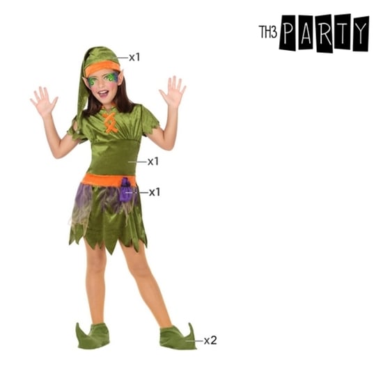 Kostume til børn Trold Grøn (5 Pcs), str. 5-6 år ⎮ 8422259569091 ⎮ BB_S1111416 