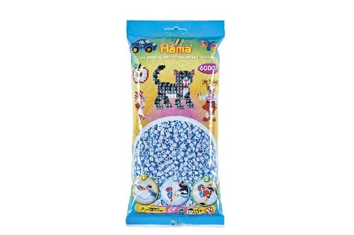 Hama midi perler 6000stk pastel isblå