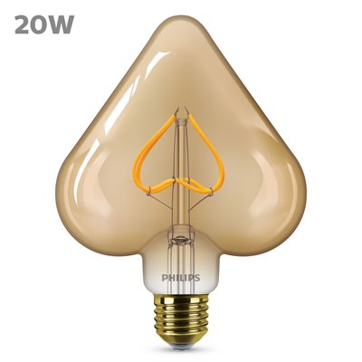 LED Classic 12W Hjerte E27 Guld ND