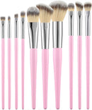  Mimo Makeup Brush Set Pink 10 pcs.