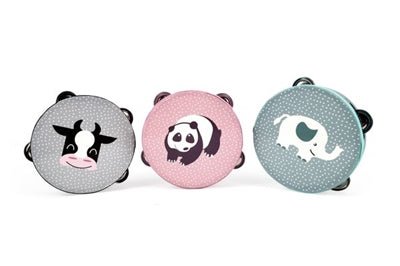 Magni Tamburin med dyremotiver, 3 designs