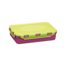 Madkasse med 3 inserts Bund: fuchsia pink; låg: kalkstans