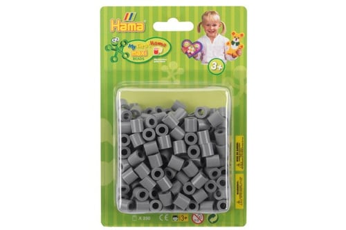 Hama Maxi Perler I Blister 250stk. Grå