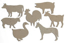 HOBBY2YOU Papfigurer bondegårdsdyr 7x4stk. 1,2mm tykkelse ⎮ 5700130201036 ⎮ VE_020103 