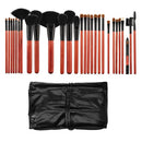  Mimo Makeup Brush Cherry & Black Set  28 pcs