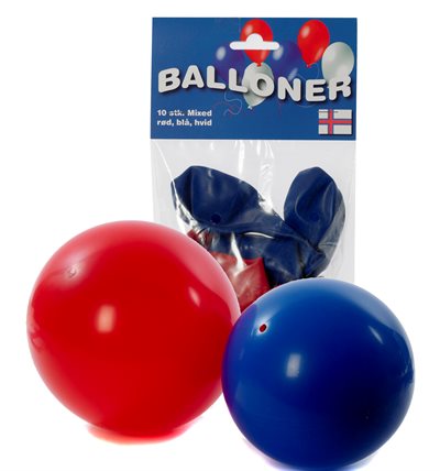 Runde balloner 4/hvid-3/rød-3/blå ⎮ 5706229036336 ⎮ GT_000502 