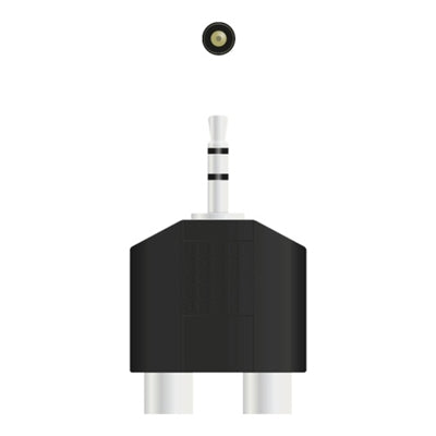 Qnect, Adapter Minijack 3.5 male - 2xRCA female