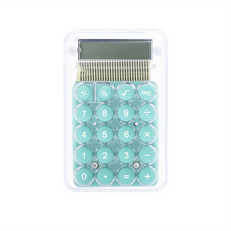 Mini Transparent Basic Lommeregner med Bløde Knapper
