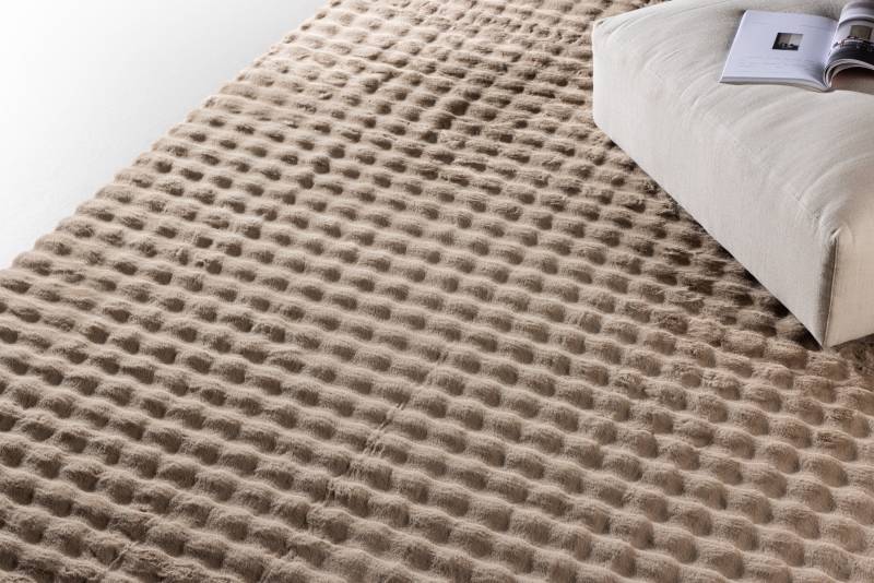 Velour Bubble Tæppe 160x230 cm – Mushroom Taupe