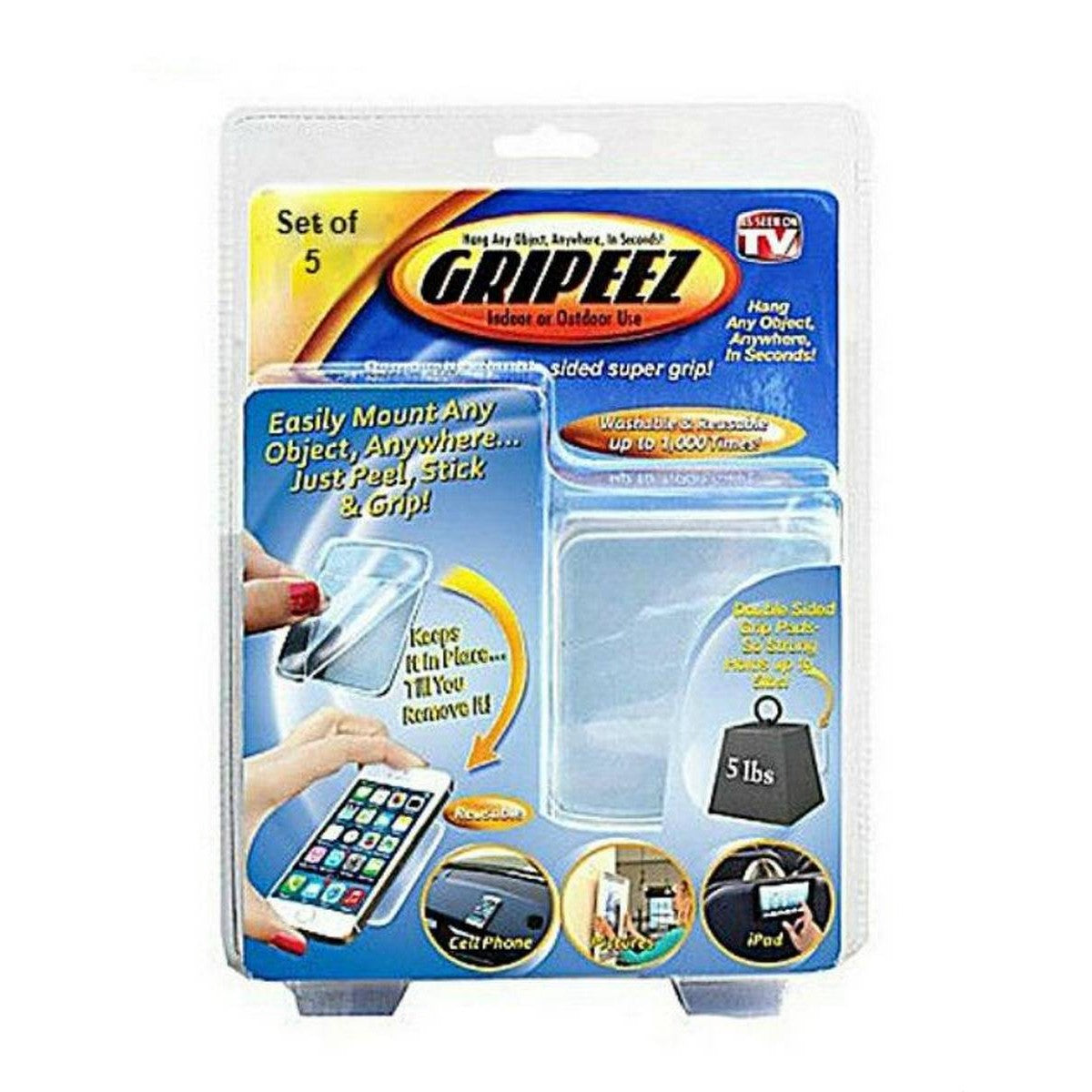 Gripeez - 5 stk. Genbrugspads med Super Greb!Gripeez -