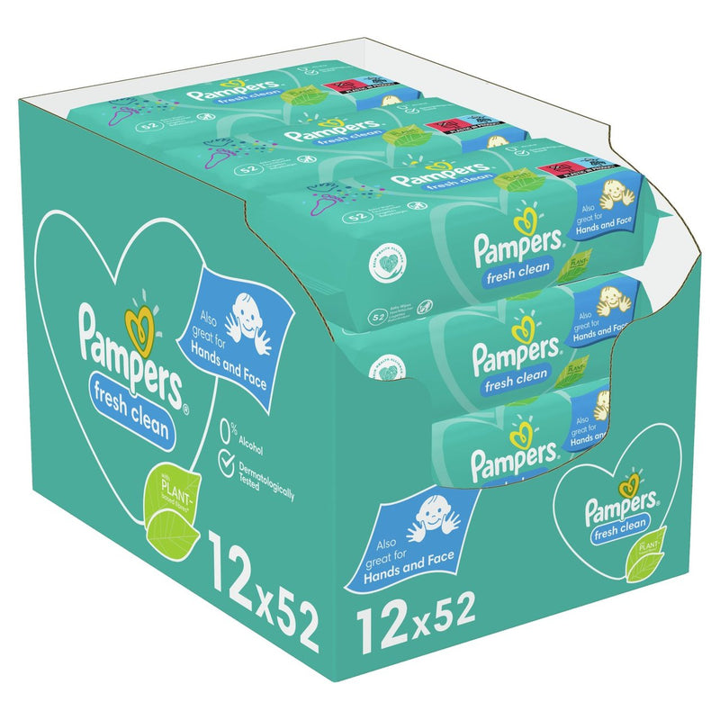 Pampers kasse - Fresh Clean 624 stk (12x52)