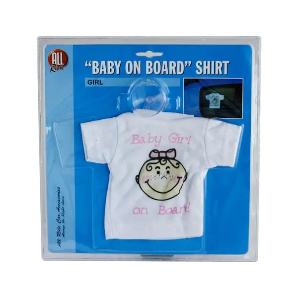Baby Girl On Board Tshirt på sugekop ±20cm