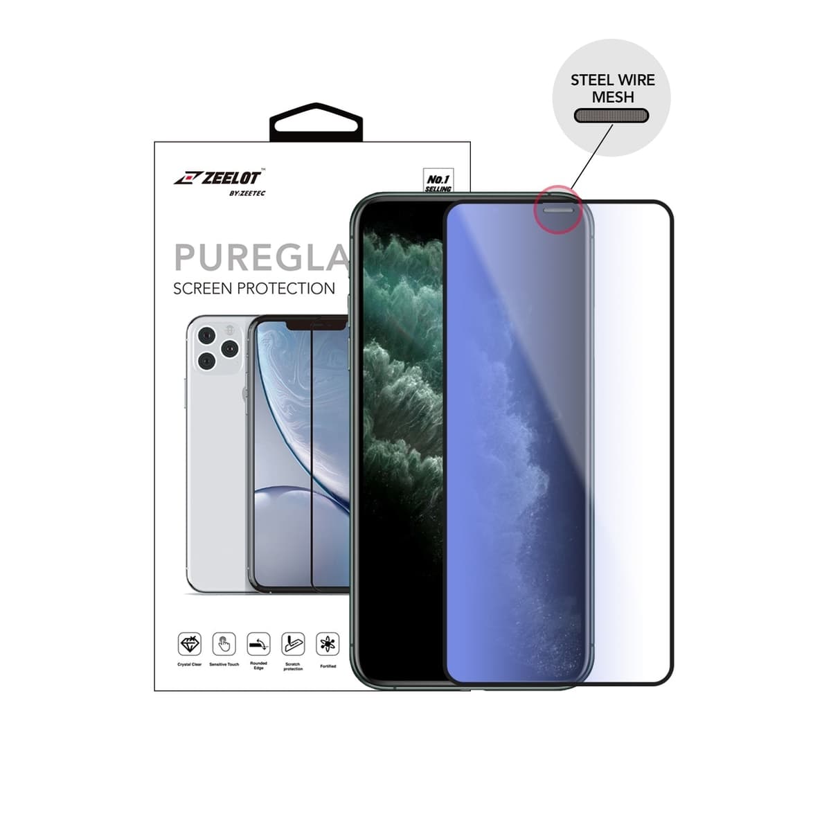 PureGlass iPhone 12 Pro Max Anti BlueRay skærmbeskyttelse til iPhone 12 Pro Max