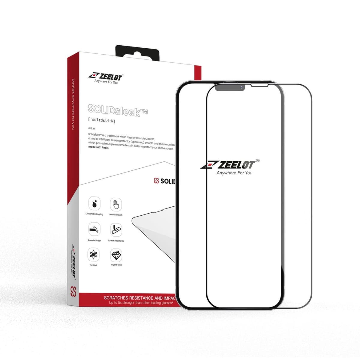 SolidSleek iPhone 13 mini Anti Glare skærmbeskyttelse til iPhone 13 mini (uden installationskit)