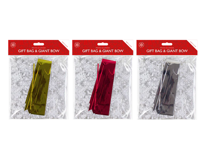 Christmas - Large gift bag with gift ribbon (read info)