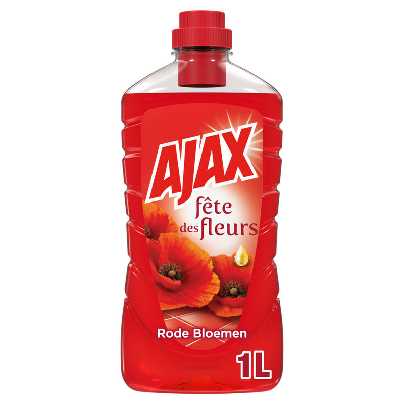 Ajax - Floor Cleaner Bottle 1000ml - Mark Of Poppies Rose Aroma