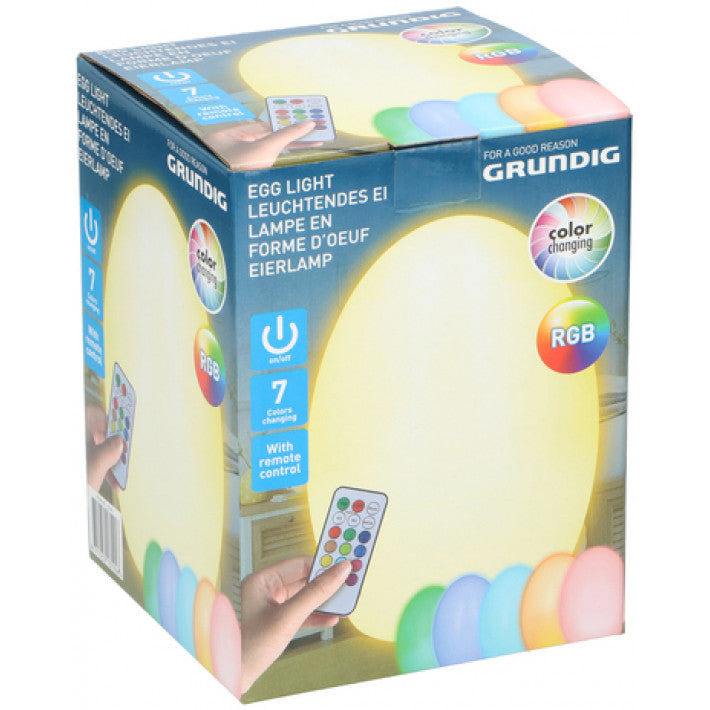 Grundig - Egg Light With Remote Control 7 LED Light
