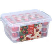 Christmas gifts - Christmas balls in box 70 balls mixed 6/5/4 cm