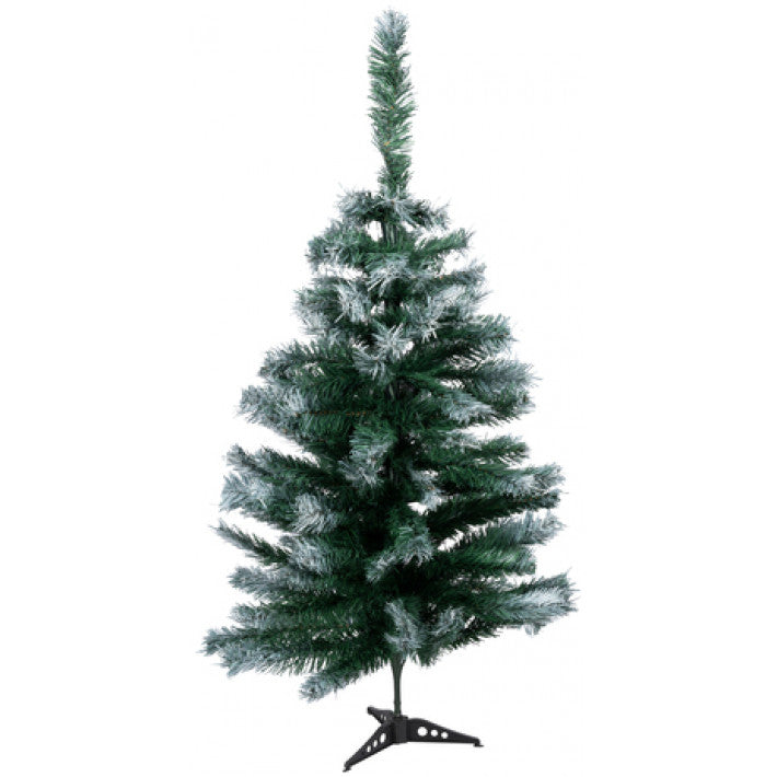 Christmas Gifts - Artificial Christmas Tree Standing - 90cm With 100 Tips (Snow Theme)