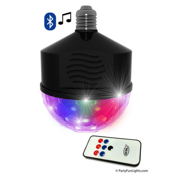 Partyfunlights - Discolys med højetaler monteres som loftpær