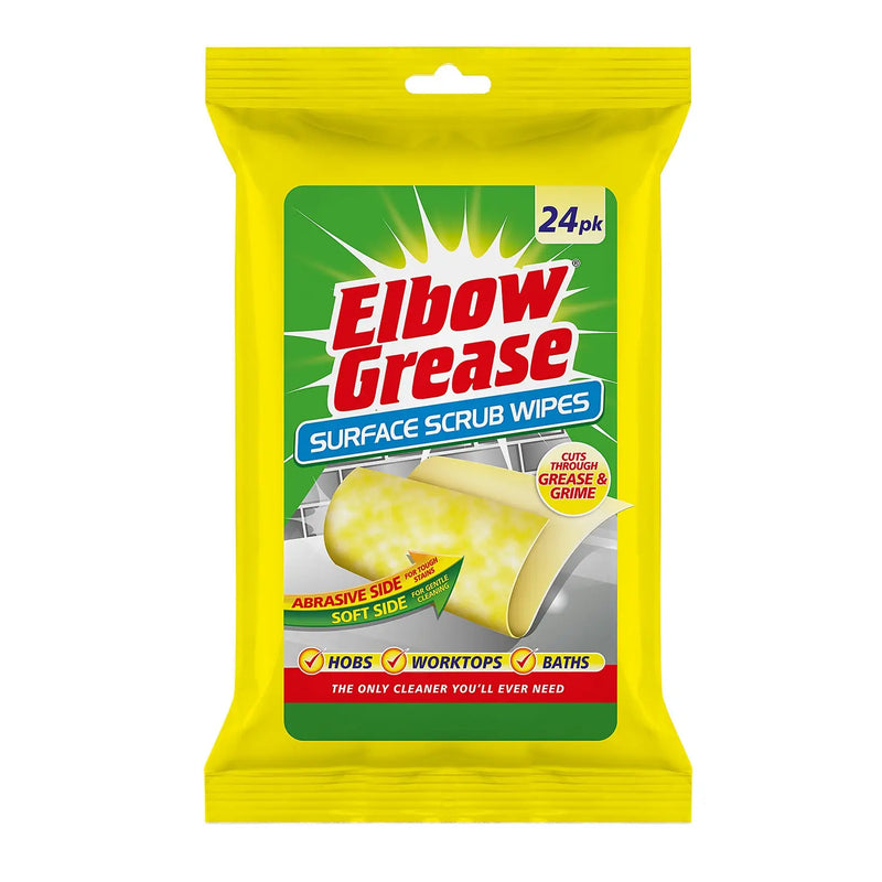 Elbow Grease - Overflade Skrubbeklude Fugtige - Lemon Fresh 24stk