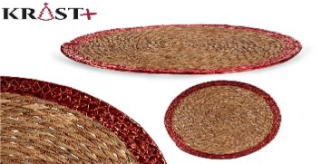 Krist - Large base for Christmas tree Metallic color Red edge 38cm