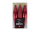 Slim Droplet Christmas Tree Decorations - 6 Pack