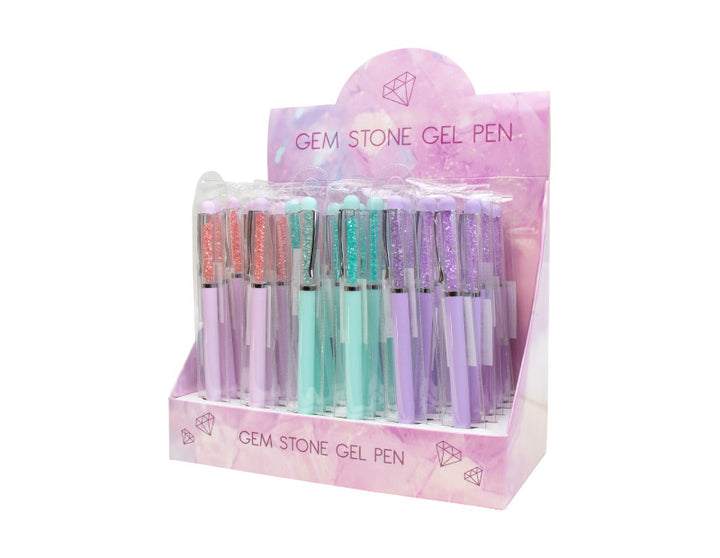 Gem Stone Gel Pen With Pdq - Dollarstore.dk