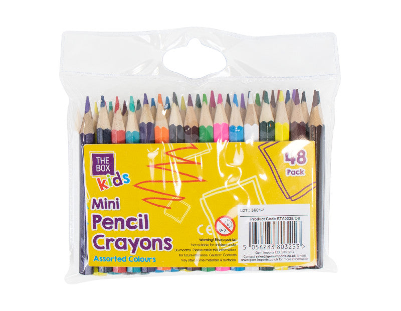 Mini Colouring Pencils - 48 Pack - Dollarstore.dk