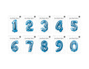 Blue Foil Number Balloon 65cm - Dollarstore.dk