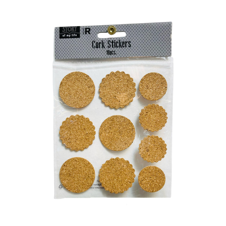 SOF - Cork Stickers 10pcs - 3cm &amp; 4cm