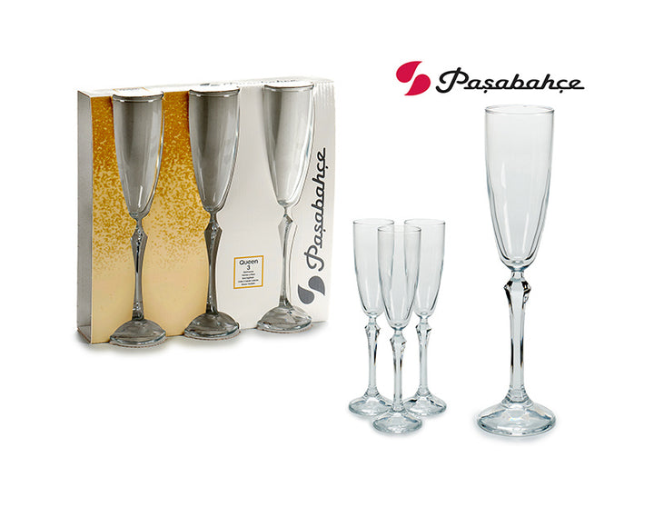 Set 3 champagne cups queen 165cc