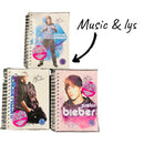 Simba - Spiral Notebook A5 light and music. Justin Bieber theme &amp; song